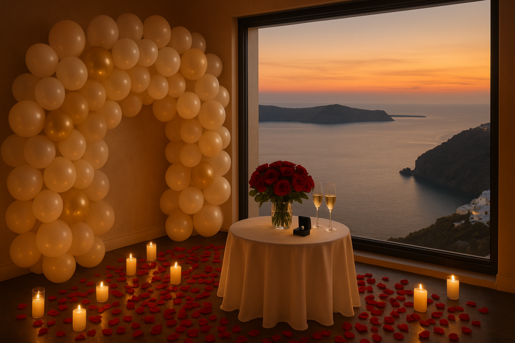 Luxury She Said Yes in Santorini'